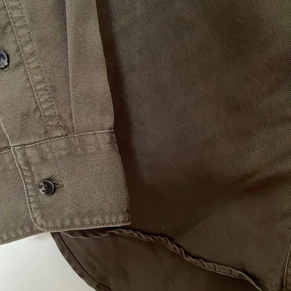 Utilitary kaki lyocell shirt - Picture 4 of 6